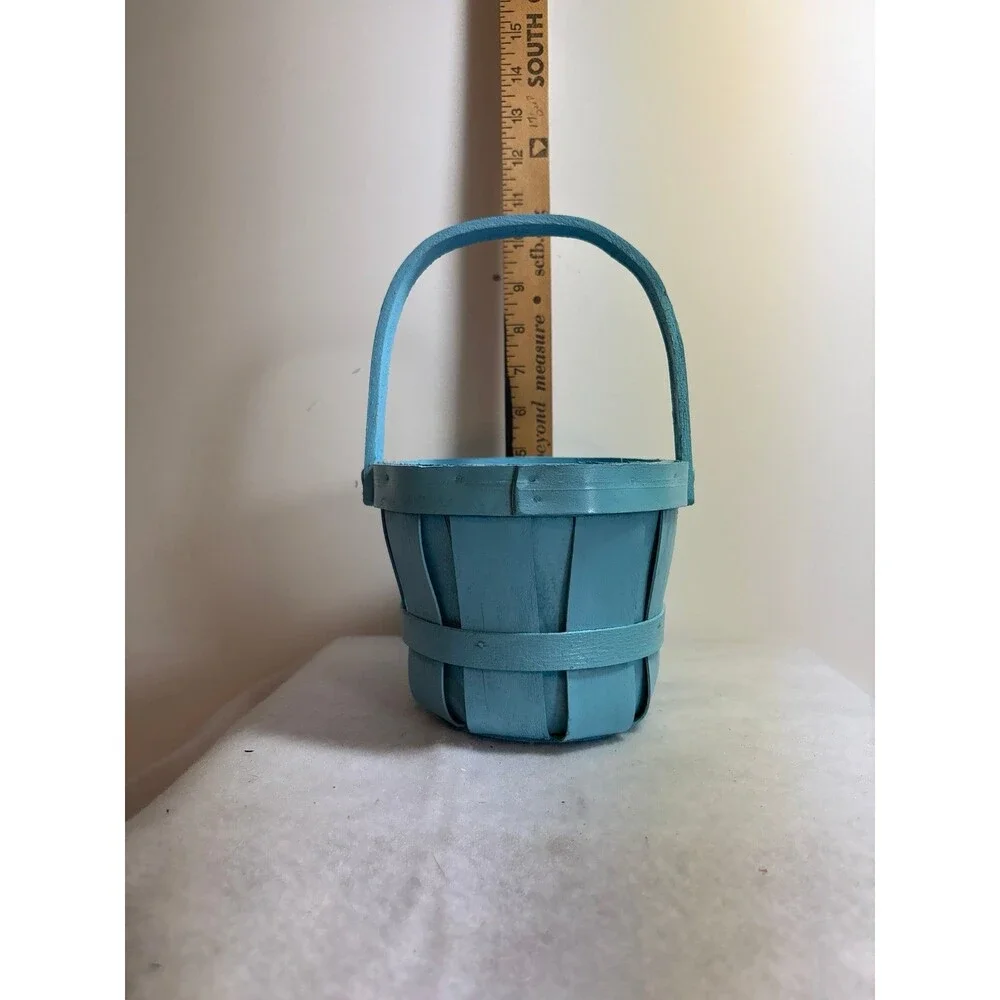 Blue decorative country basket